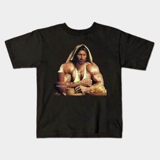 Jesús te da la fuerza cada día para ir al gimnasio Kids T-Shirt